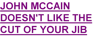 John McCain doesn't like the cut of your jib