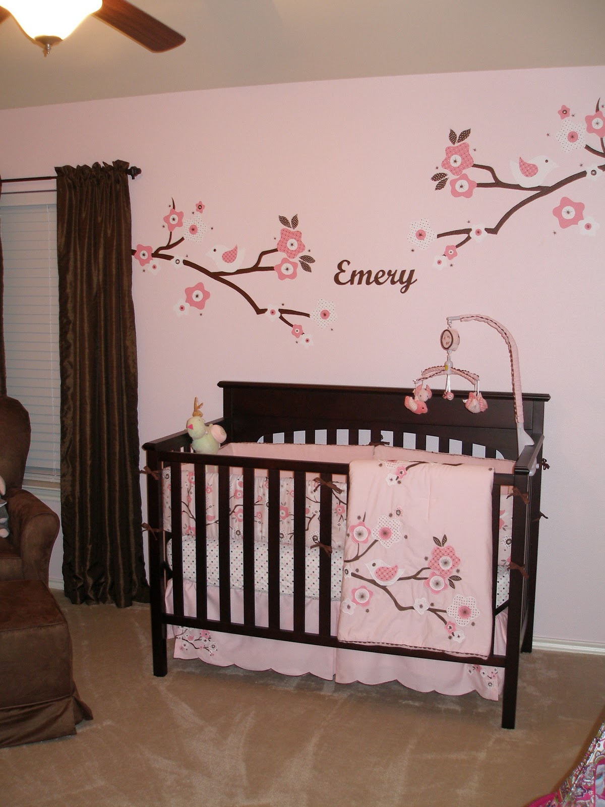 cherry blossom nursery bedding