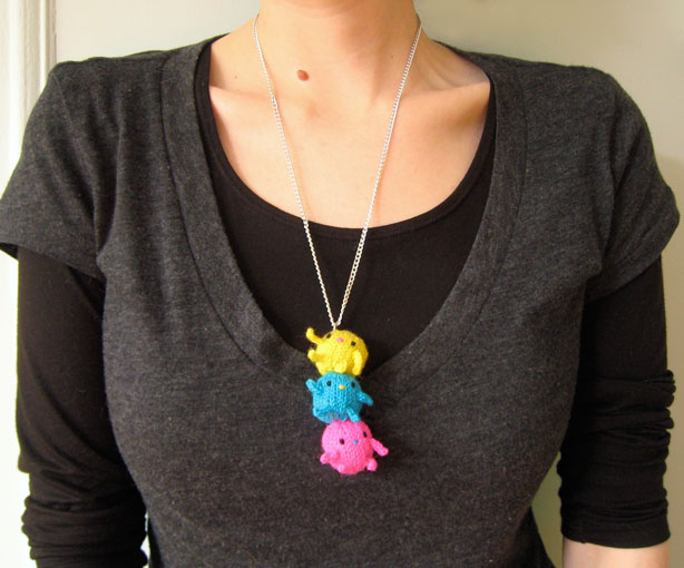 Kawaii Knitted Plush Toy Jewelry by MochiMochi Land The Beading Gem's