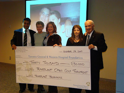 Transplant Open Golf check presentation