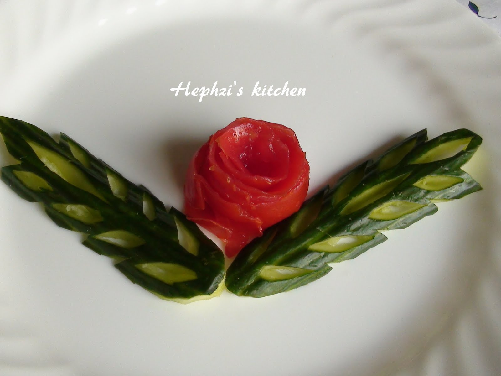 cucumber flower garnish