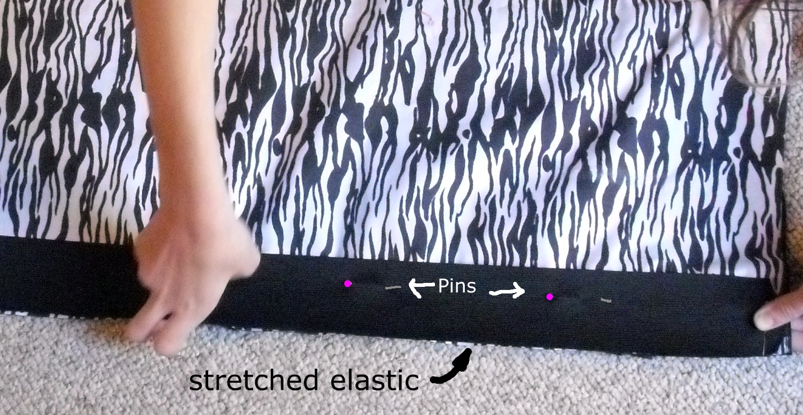 Those Crafty Chicks Elastic Band Skirt Tutorial