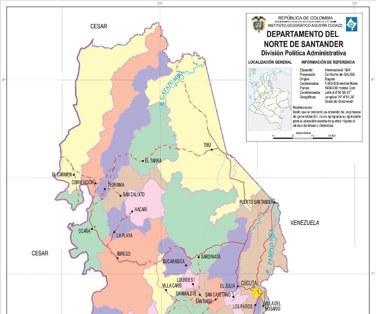 marcej topo: MAPA DE NORTE DE SANTANDER