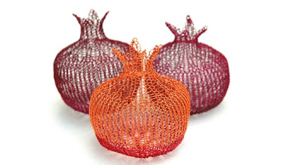 wire crochet pomegranates 