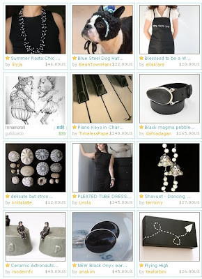 black etsy treasury