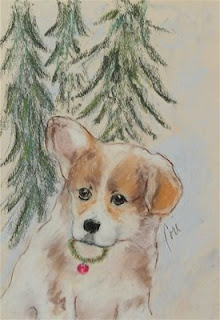 First Christmas - Corgi Puppy