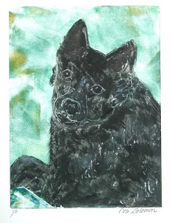 Schipperke Dog Art Doting Eyes by Cori Solomon