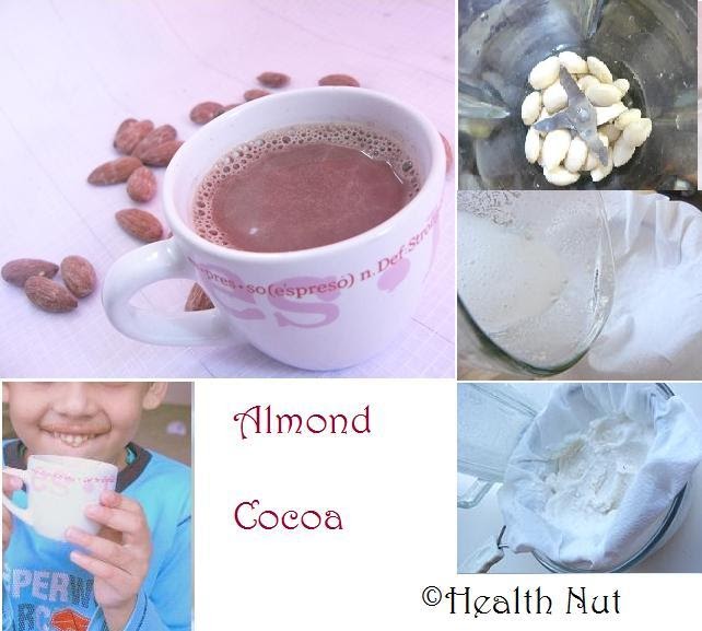 Almond Cocoa with Home made Almond Milk(100 Dairy free), Almond milk