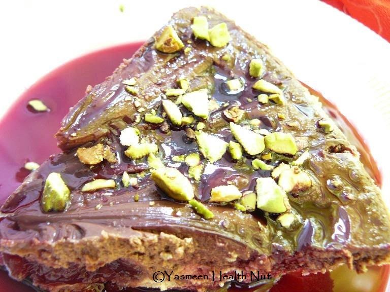 Chocolate Tofu Cheesecake With Berry Glaze