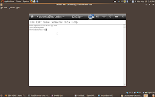 Ubuntu Mobile Internet Device (MID) Gnome Terminal running python