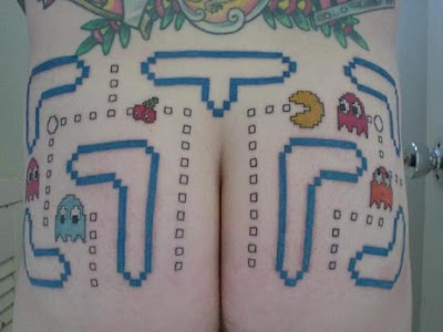 Pacman Butt Tattoo