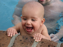 Hanging on for dear life before daddy dunks me