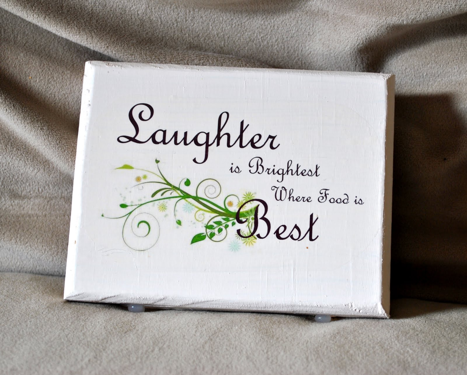 LCC Craft Gal Home Quote Plaques... that hold recipes!