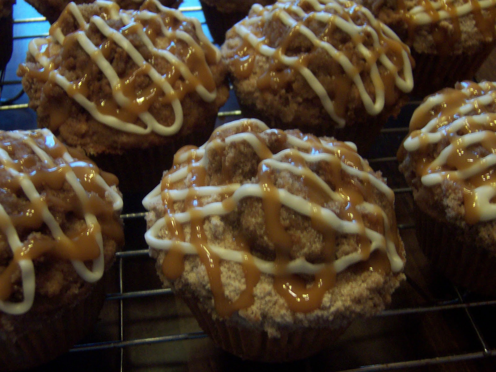 Creations of a Jersey Girl Caramel Apple Cinnamon Walnut Muffins