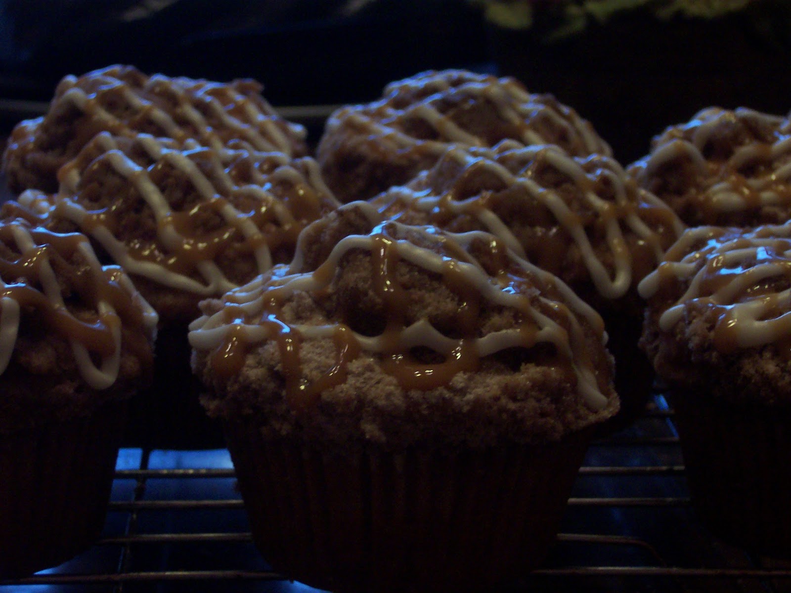 Creations of a Jersey Girl Caramel Apple Cinnamon Walnut Muffins