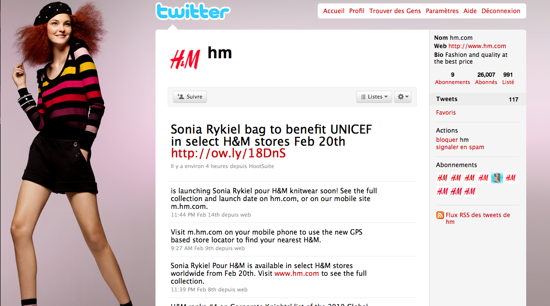 Shopper Inside H&amp;M et les réseaux sociaux