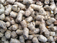 Soyhulls are typically pelleted to increase ease of handling and bulk density.