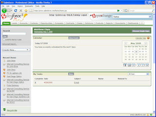Salesforce.com Screenshot