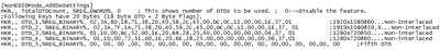 DTD numbers in VGA driver DTD numbers in VGA driver