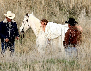 disney society: Miley white horse photoshoot