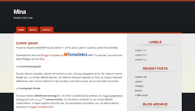 PLantillas Blogger Mina