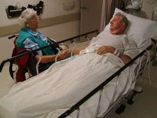 Bernie and Solvei before his surgery