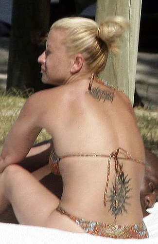 celebrity back tattoos female. Picture of Celebrity Tattoos 