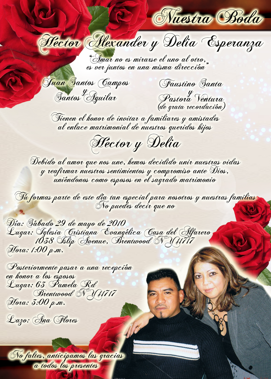 Invitación de boda del Mensaje Invitación de boda del Mensaje