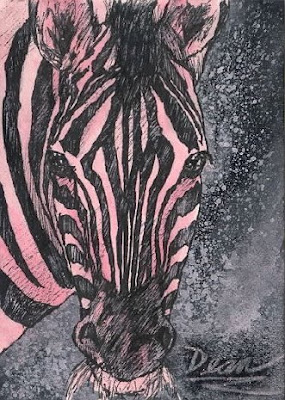 pink zebra aceo