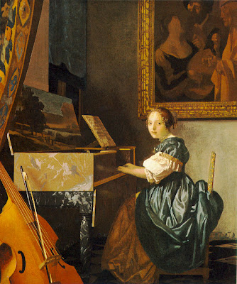 Jan Vermeer: Sitzende Virginalspielerin, 1673-75, London, National Gallery