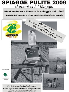 Locandina Spiagge Pulite Viareggio 2009