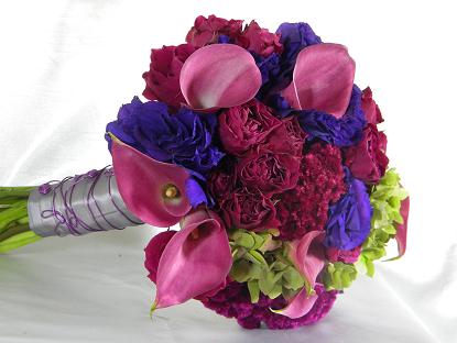 October Wedding Bouquets in Jewel and Sunset Colors