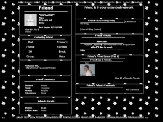 Black and White Myspace Layouts