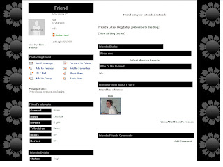 Black Default Myspace Layouts