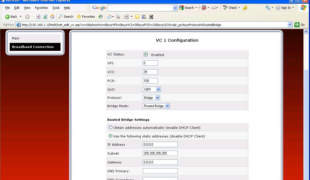 PC Tech Now Verizon DSL Static IP 7500 Modem
