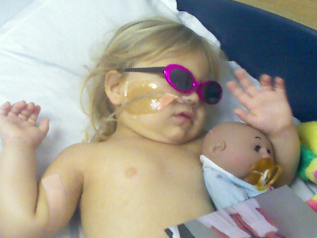 This is a picture taken May 5th. 2 days before the doctor said he saw bruises on her abdomen!