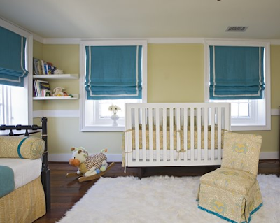 In this yellow nursery room
