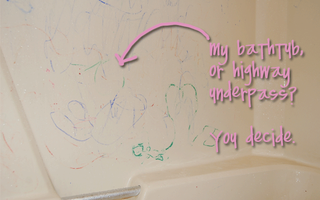 and a certain someone who admittedly can draw a decent cartoon of his children is not exactly helping - Crayola Bathroom Crayons and a certain someone who admittedly can draw a decent cartoon of his children is not exactly helping - Crayola Bathroom Crayons