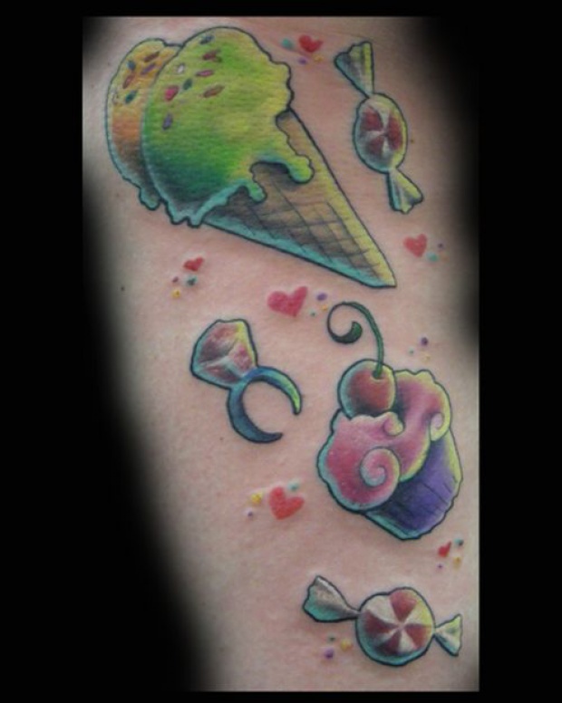 ICE cream tattoos 30 Pics Curious, Funny Photos / Pictures