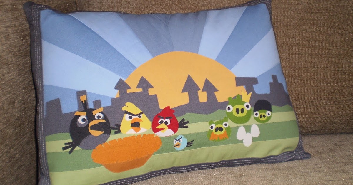 Crafting My Way Through Life Angry Birds Pillow
