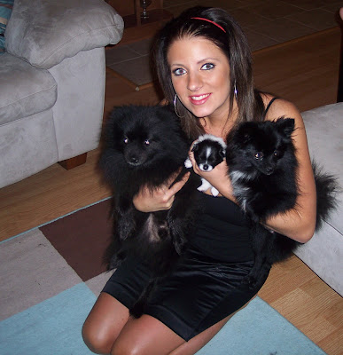 Janelle holding Tyson, LT, & Lola