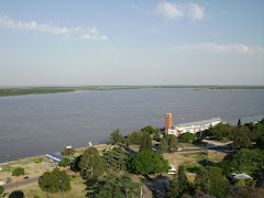 De rivier de Paraná bij Rosario
