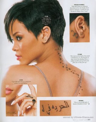 rihanna tattoos meanings. meaning behind their