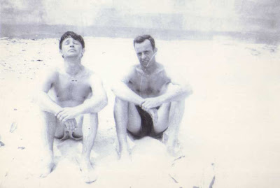 Lou and Bud at the Beach - circa July 1951