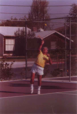 Louis Playing Tennis - 1977