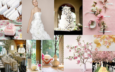 Cherry Blossoms Wedding Inspiration Board