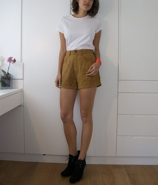 DIY Weekly tan Suede Shorts A Pair & A Spare