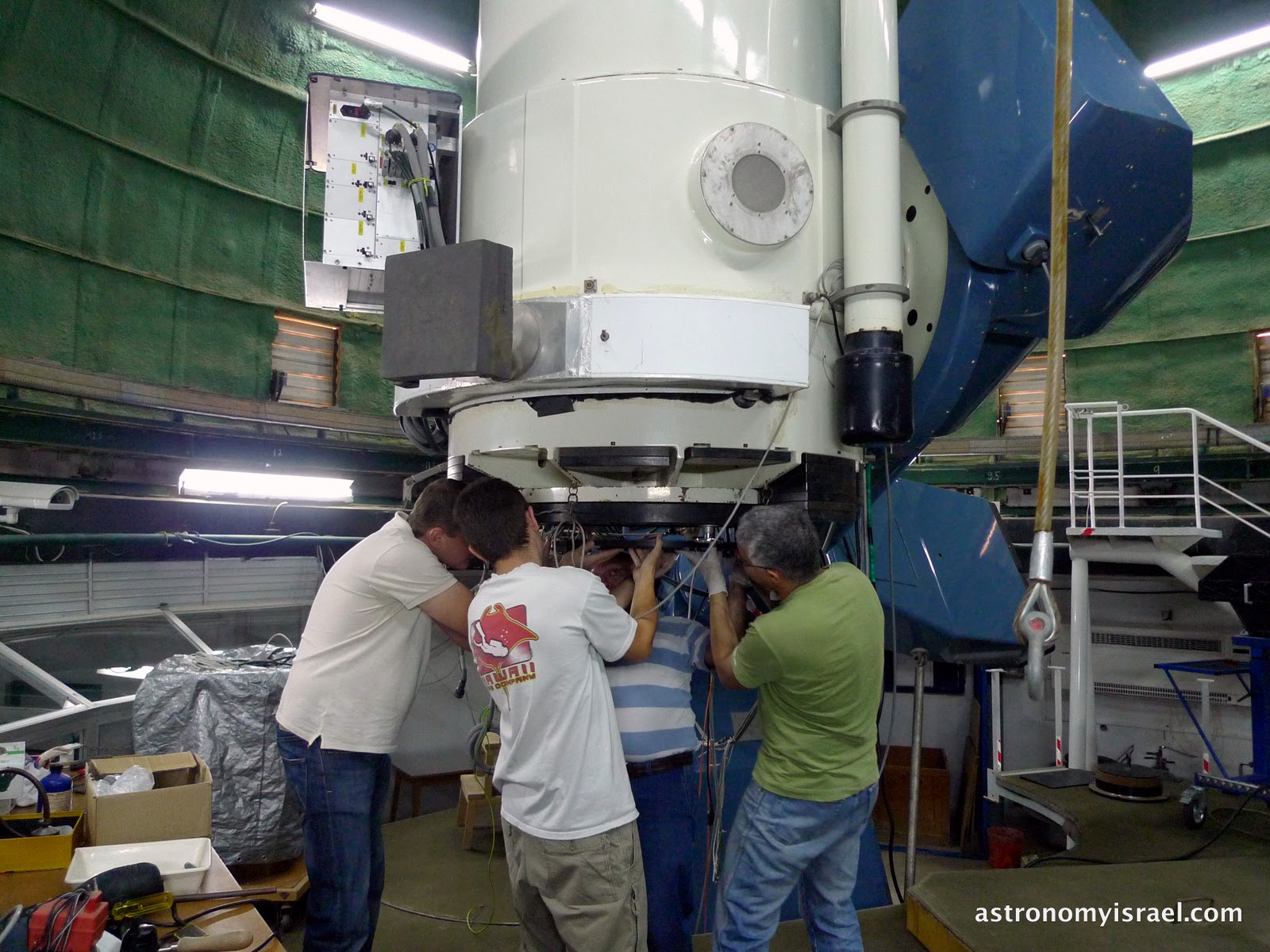 Astronomy Israel Cleaning the 40 Inch Mirror of the Wise Observatory