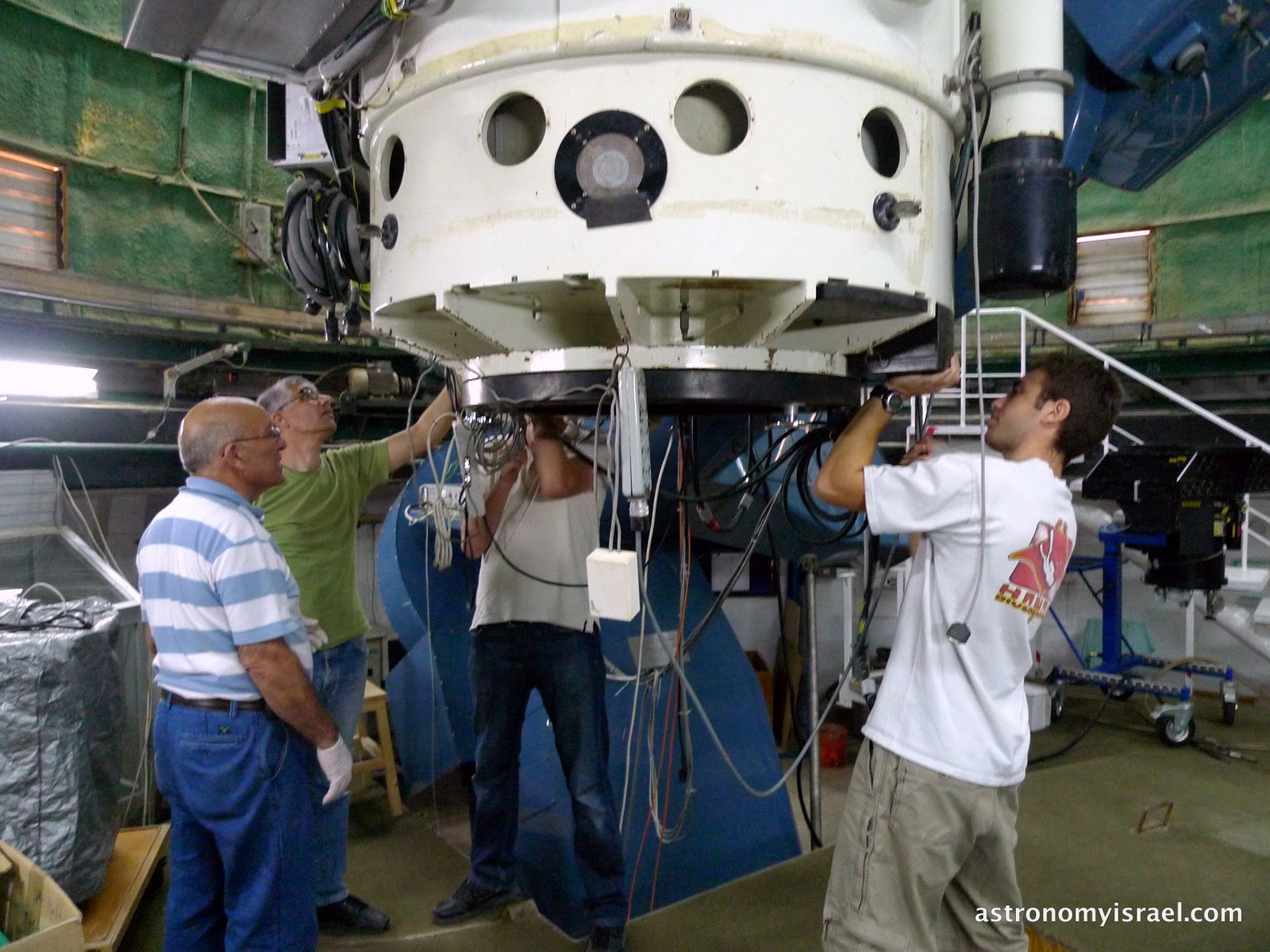 Astronomy Israel Cleaning the 40 Inch Mirror of the Wise Observatory
