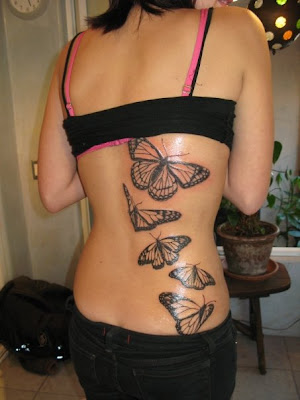tattoo illustrated butterfly,sexy tattoo